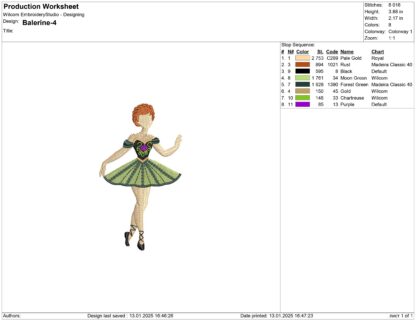 Ballerina Embroidery design files - Image 2