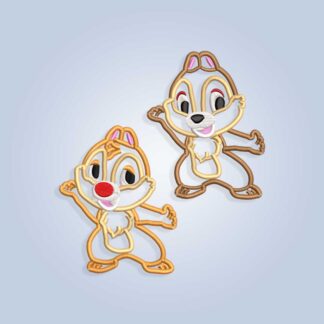 Rescue Rangers Chip and Dale applique Embroidery design