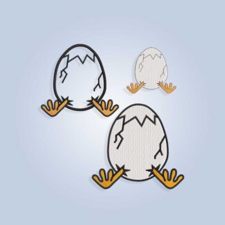 Easter egg with legs Embroidery design