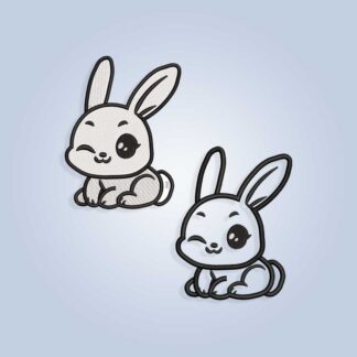 Blinking rabbit Embroidery design files