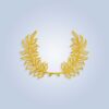 Palm branch monogram frame Embroidery design