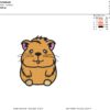 Hamster embroidery design