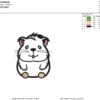 Hamster embroidery design