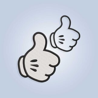Mickey Mouse thumb Embroidery design files