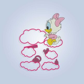 Baby Duck Baby Birth Announcement Embroidery design