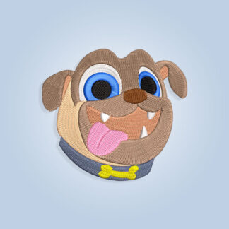 Pug Dog Embroidery design