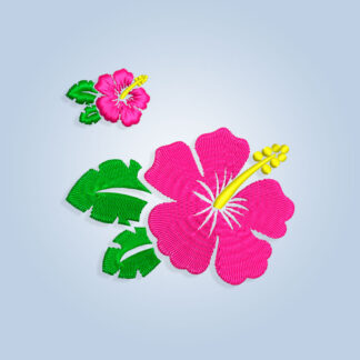 Tropical Flower Hibiscus Embroidery design