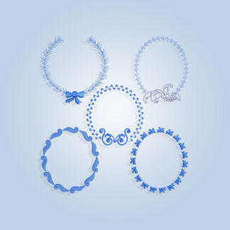 Set #1 Monogram frame Embroidery design