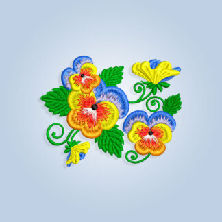 Pansy flower Embroidery design