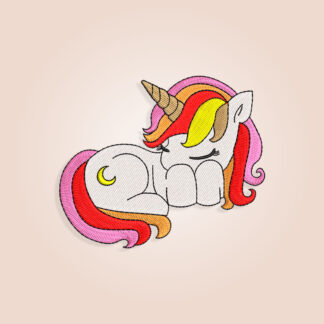 Sleeping unicorn Embroidery design