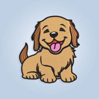 Golden Retriever puppy Embroidery design
