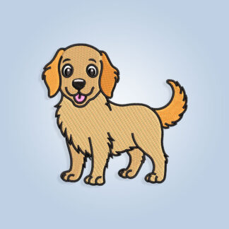 Standing Dog, Retriever Embroidery design files