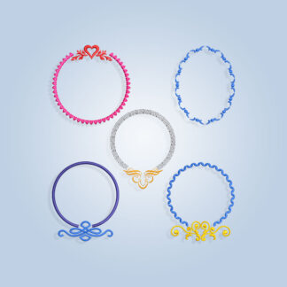 Set #3 Monogram frame Embroidery design