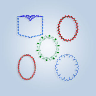 Set #4 Monogram frame Embroidery design