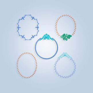 Set #2 Monogram frame Embroidery design