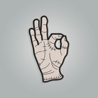 Ok sign, Thing Addams embroidery design