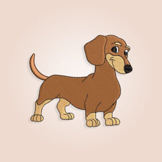 Dachshund badger dog Embroidery design