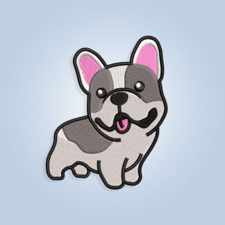 French Bulldog Embroidery design