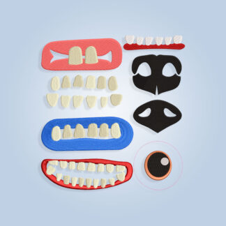 Fuggler face embroidery design