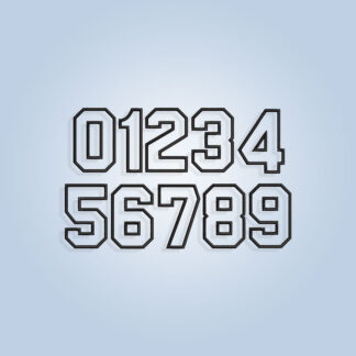 Sport numbers applique embroidery design files