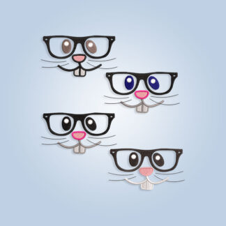 Rabbit face Embroidery design files
