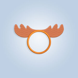 Elk antlers hunting frame Embroidery design files