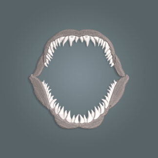 Shark jaws Embroidery design files