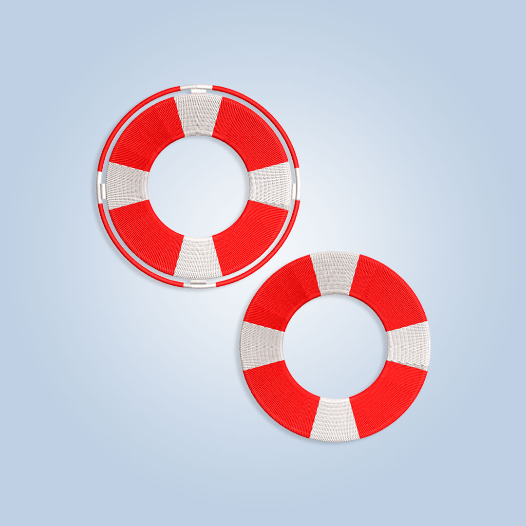 Lifebuoy embroidery design files