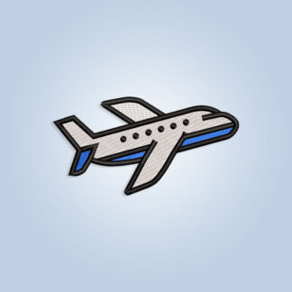 Blue Bottom Airplane Embroidery design