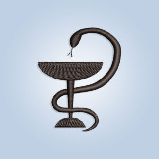 Bowl of Hygieia Embroidery design files