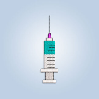 Medical syringe Embroidery design files