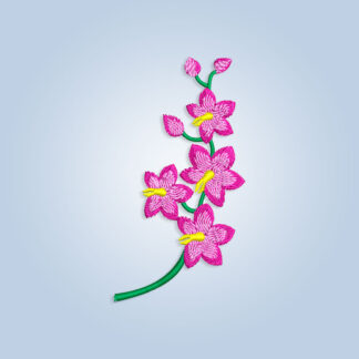 Tropical Flower Orchid Embroidery design files