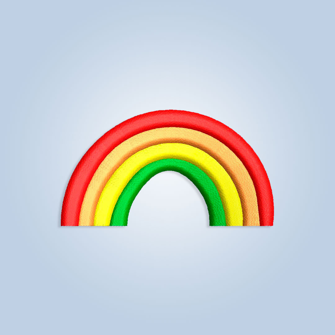 Simple Rainbow Embroidery design