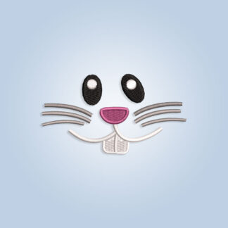 Happy Rabbit face Embroidery design files