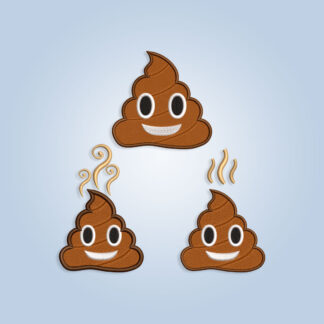 Poop emoji Embroidery design