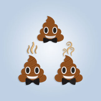 Poop emoji Embroidery design