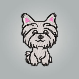 West Highland White Terrier dog embroidery design
