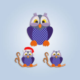 Owl embroidery design