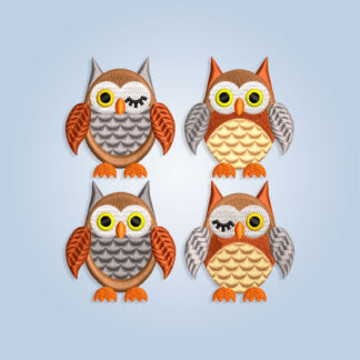 Bundle of Owls embroidery design files