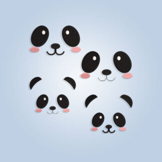 Panda face Embroidery design files
