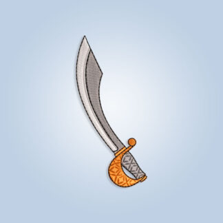 Scimitar Sword Embroidery design