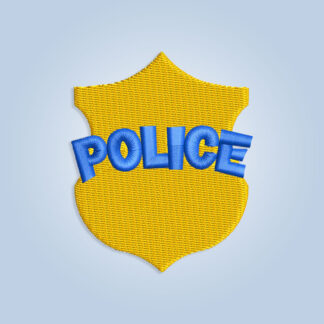 Police Badge Embroidery design