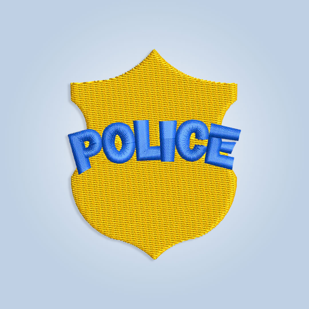 Police Badge Embroidery design