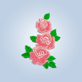 Three Rose Flowers Embroidery design