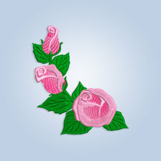 Three Pink Roses Embroidery design files