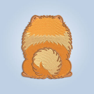 Pomeranian's back Embroidery design files
