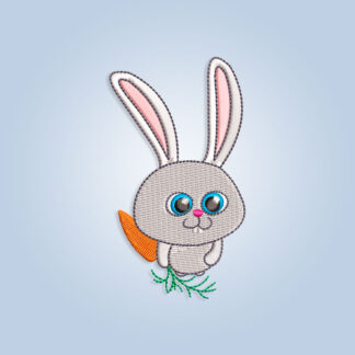 Bunny with Carrot Embroidery design