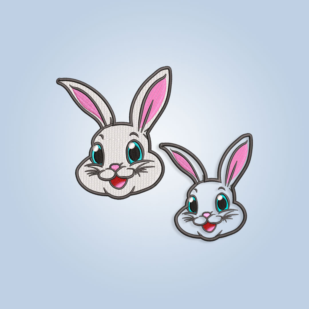 Bunny Rabbit face Embroidery design