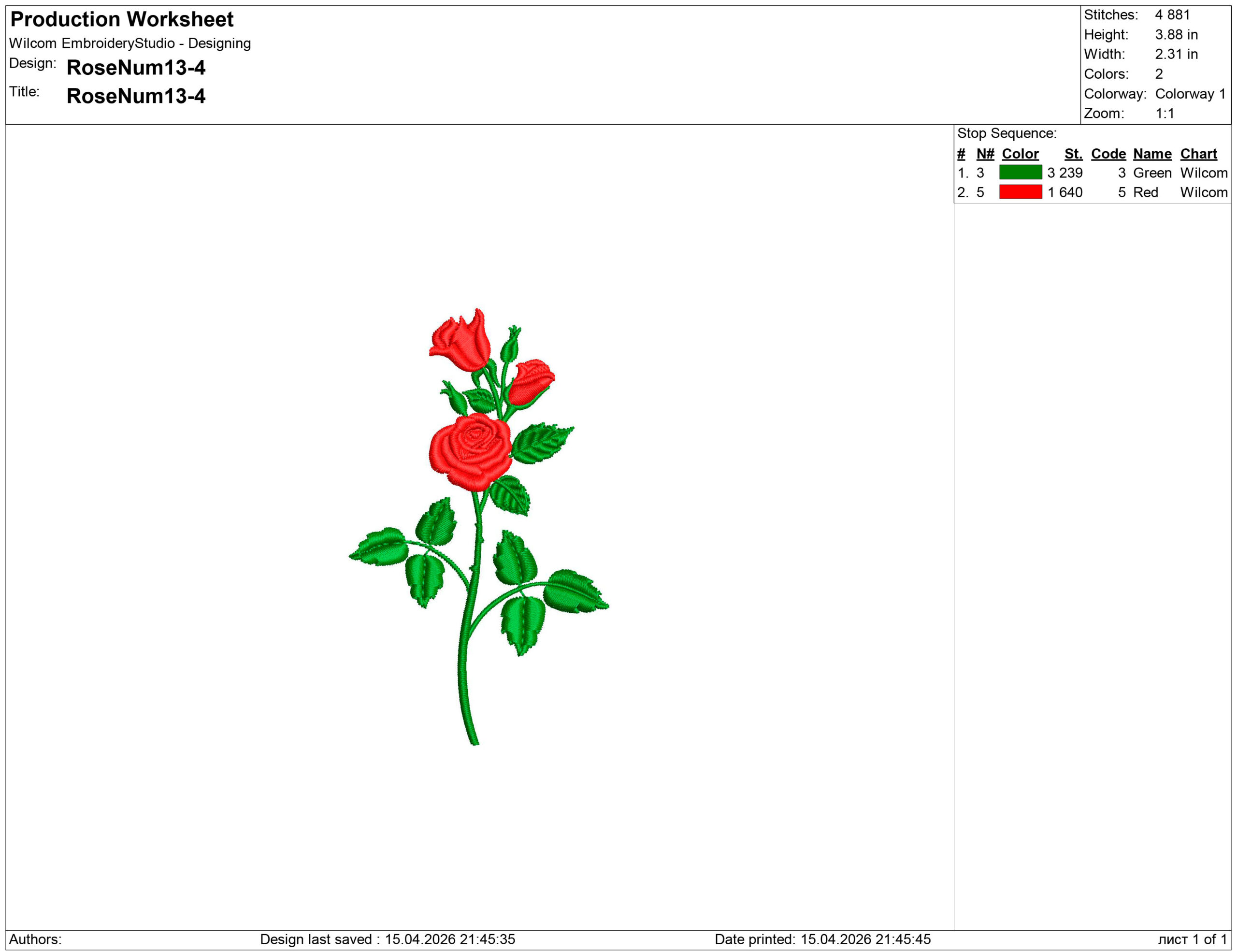 Single Rose Flower Embroidery design files - Image 2