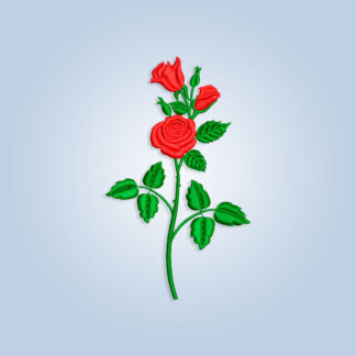 Single Rose Flower Embroidery design